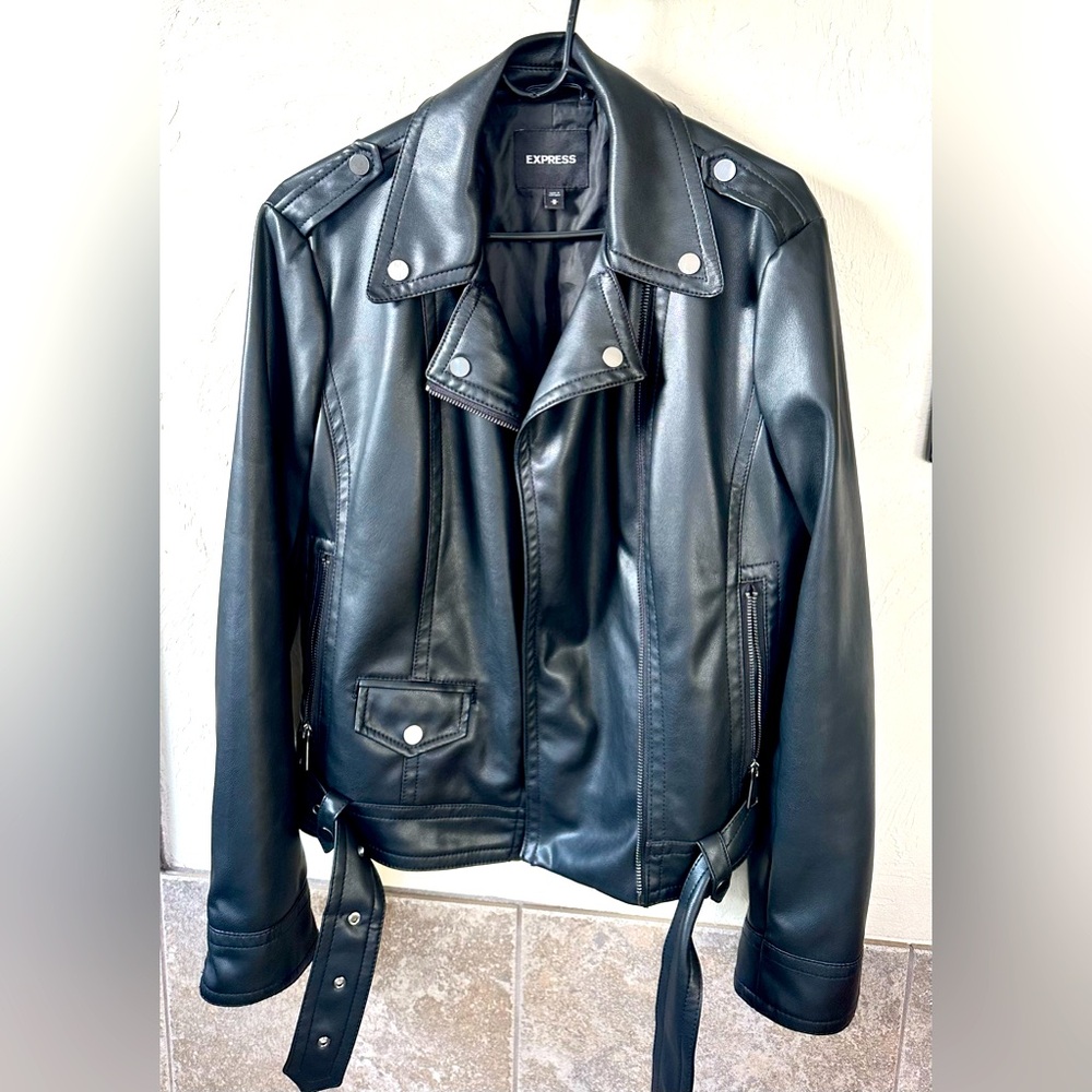 Faux Leather Jacket- EXPRESS- Size M